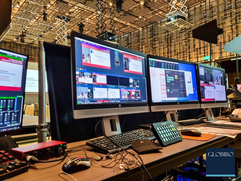 Multiple language transcription going on