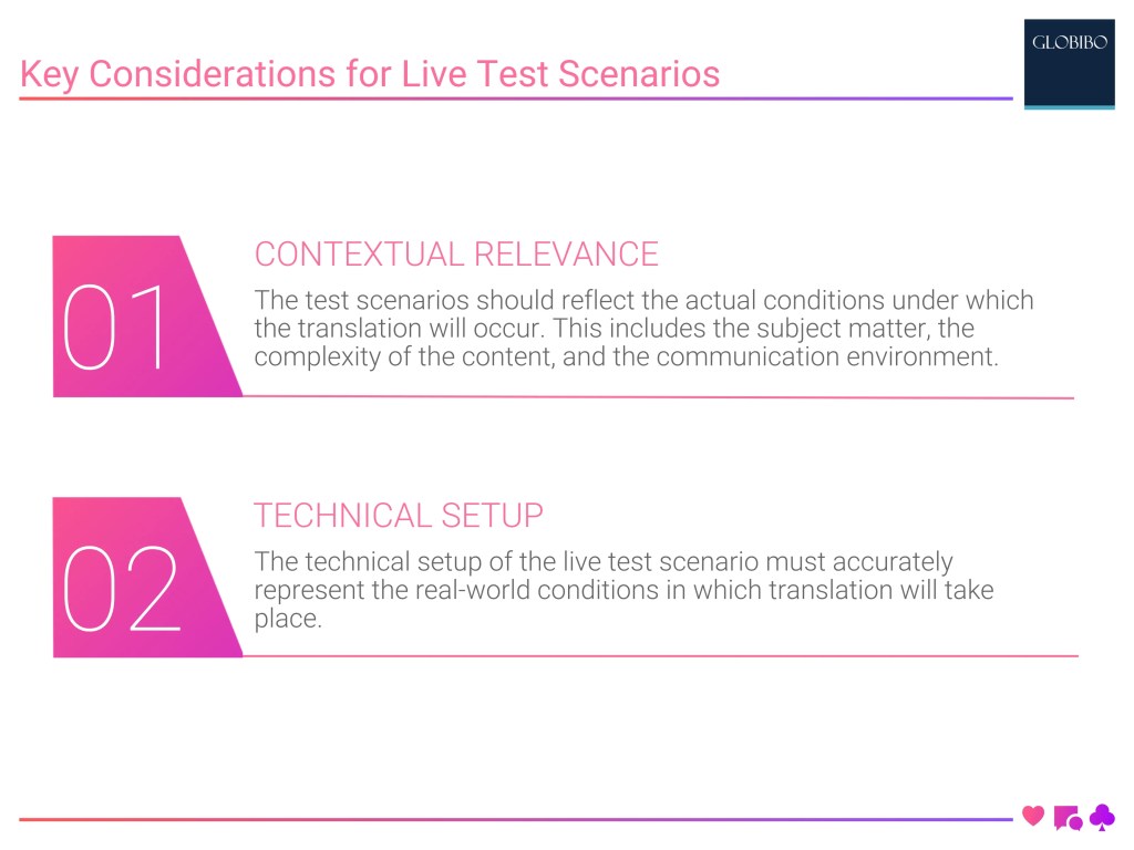 Key Considerations for Live Test Scenarios