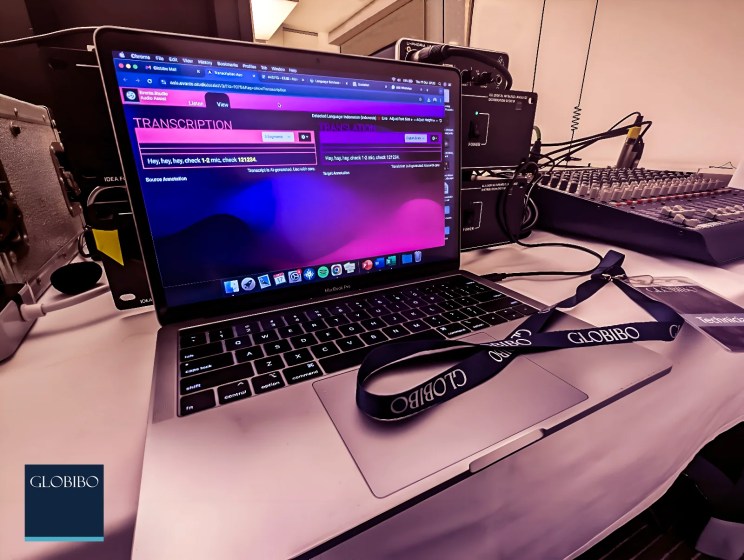 Transcription assist app used in event Transcription assist app used in event