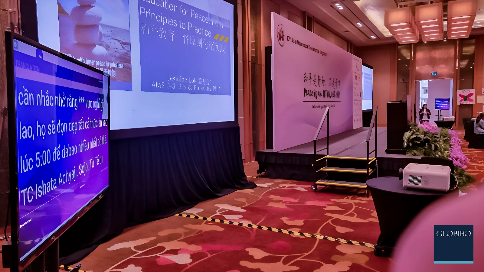 Transcription assist app used in event