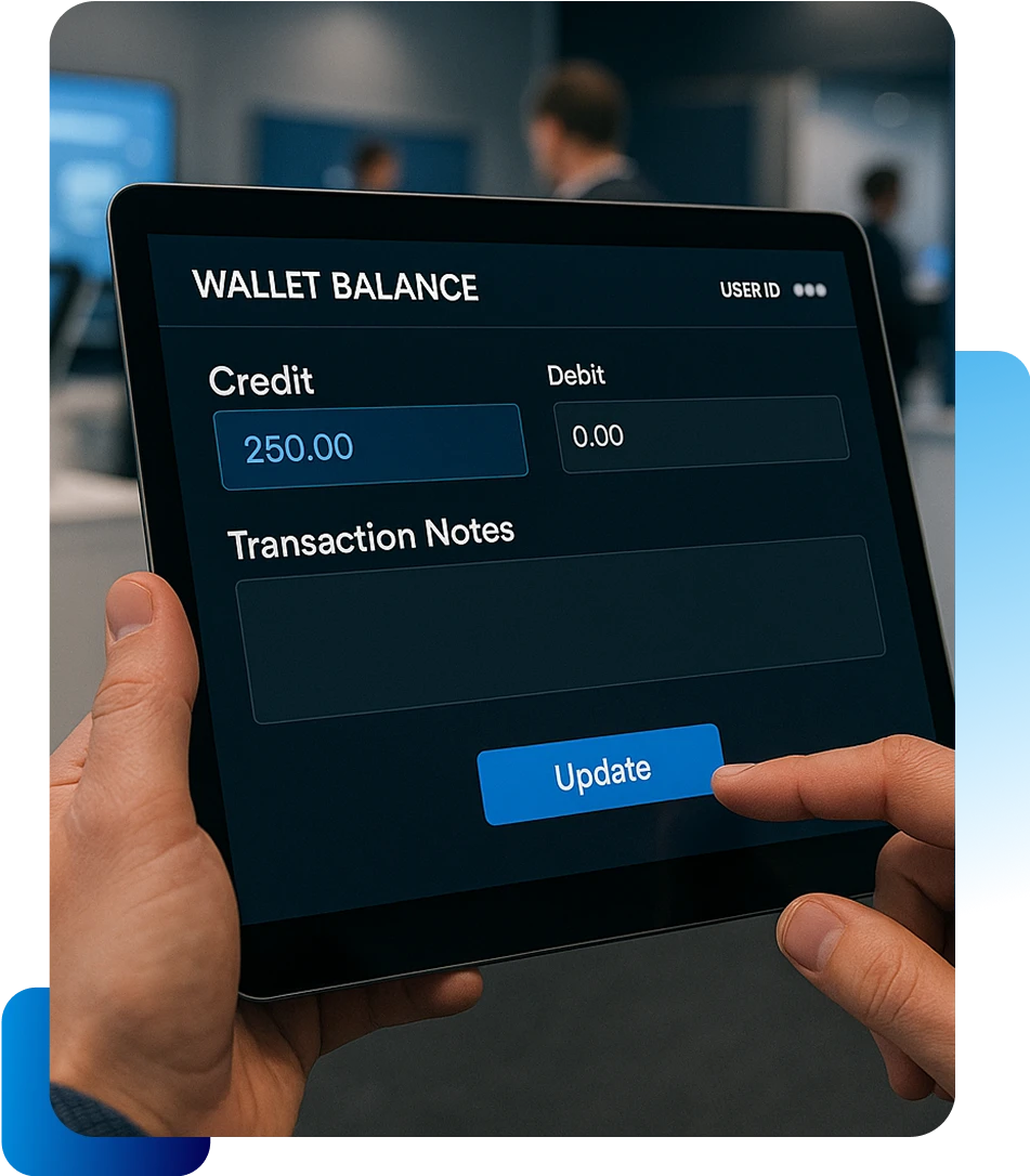 Manual Credits/Debits for Wallet Payment in Event Apps Manual Credits/Debits for Wallet Payment in Event Apps